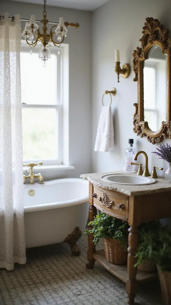 vintage charm in bathrooms