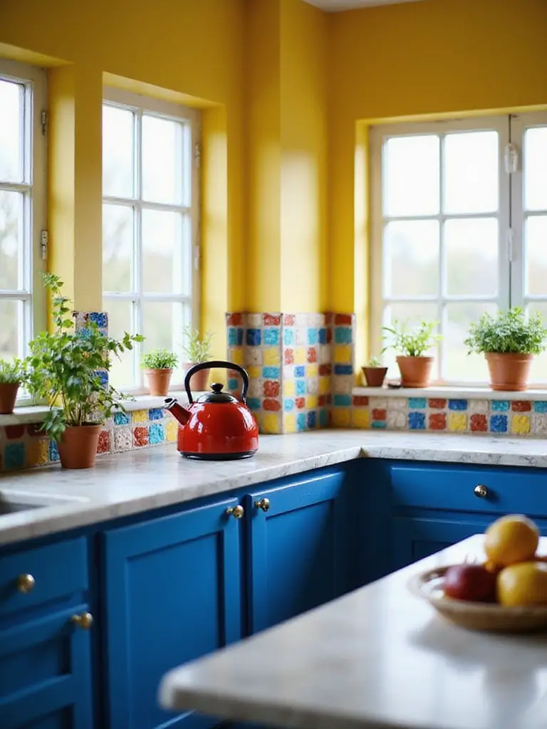 vibrant kitchen color accents