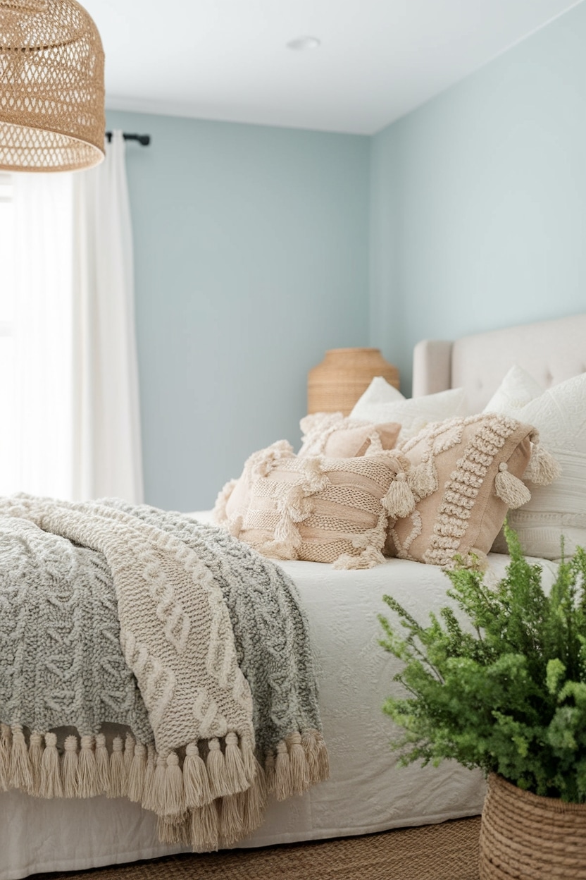 textured bedding layered style