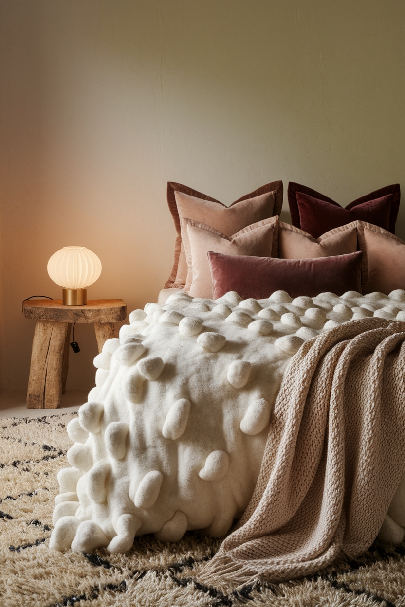 cozy soft fabric layers