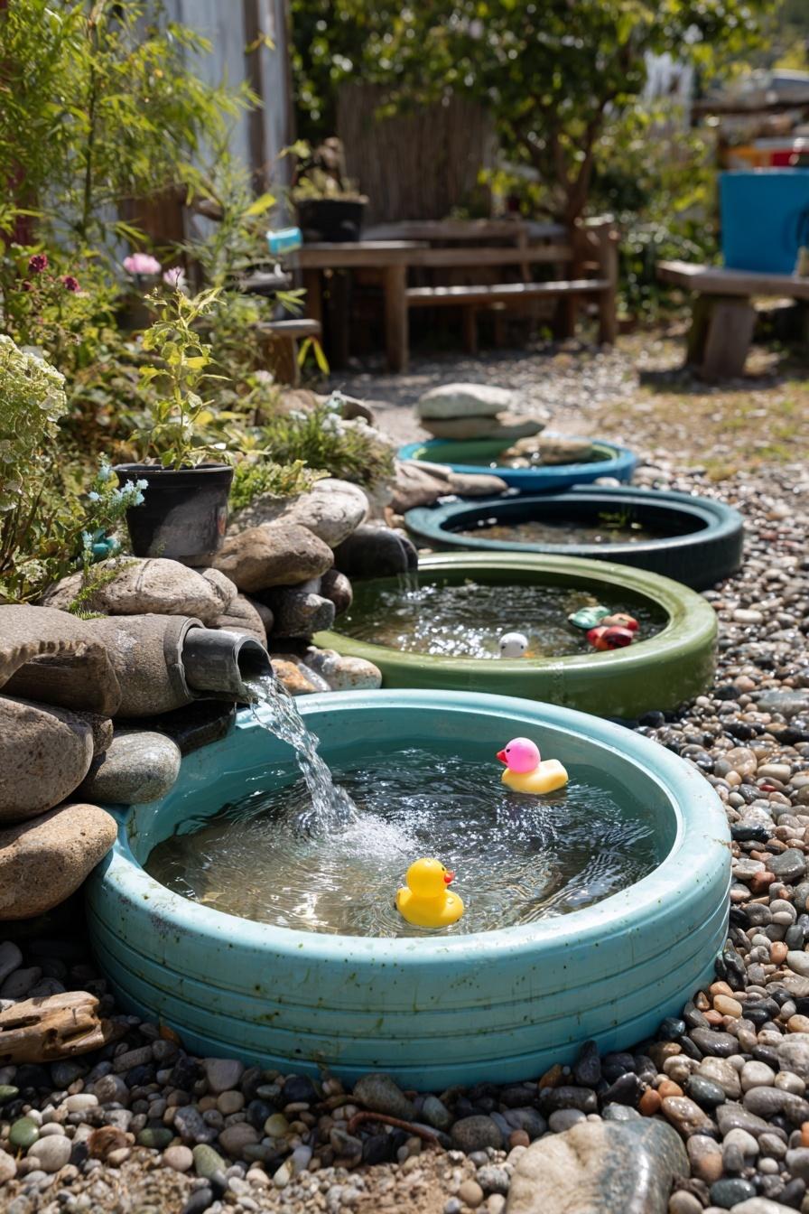 Create a Water Table from Old Tires