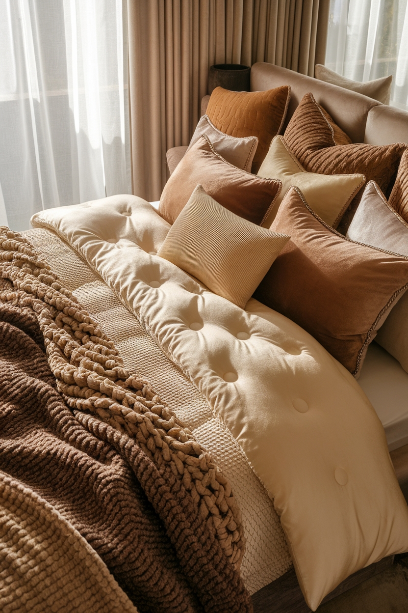 layered bedding adds texture