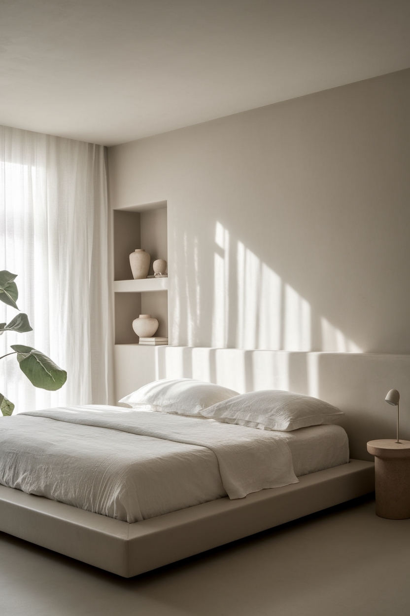 serene uncluttered living space
