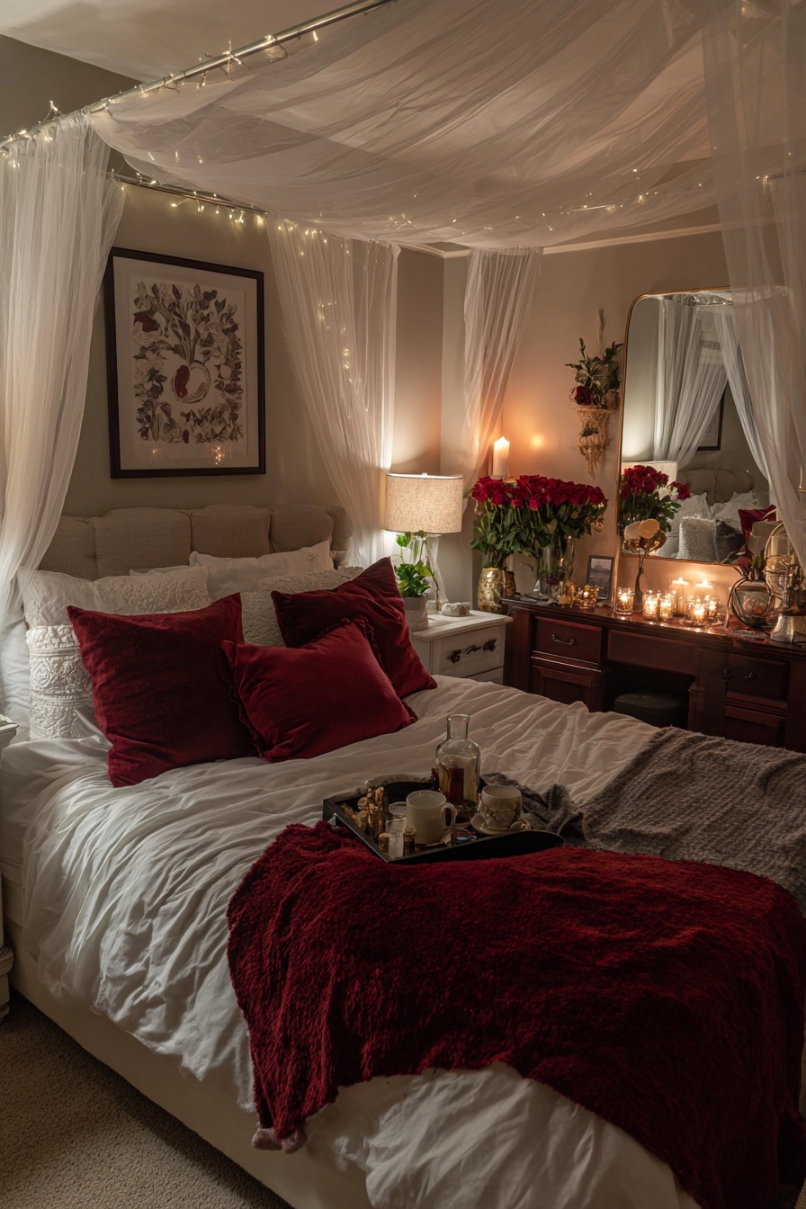 Transform Your Bedroom with Red Accents