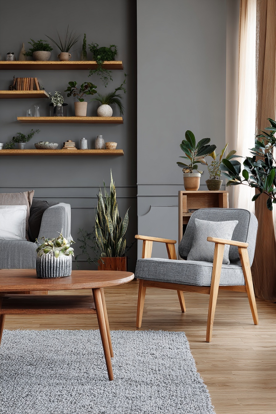 Mix Grey with Natural Wood
