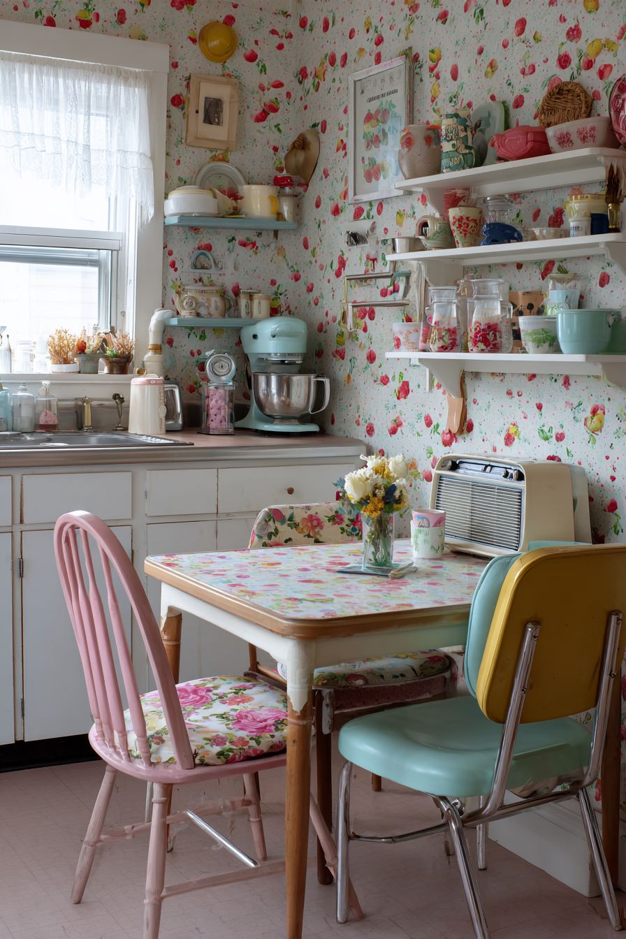 Add Vintage-Inspired Wallpaper