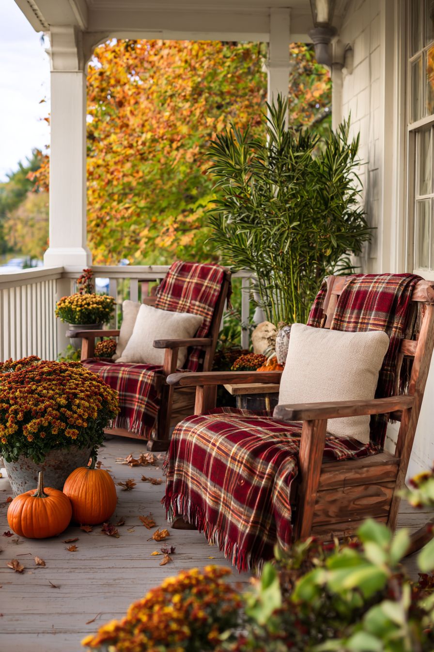 Create Warmth Using Plaid Blankets