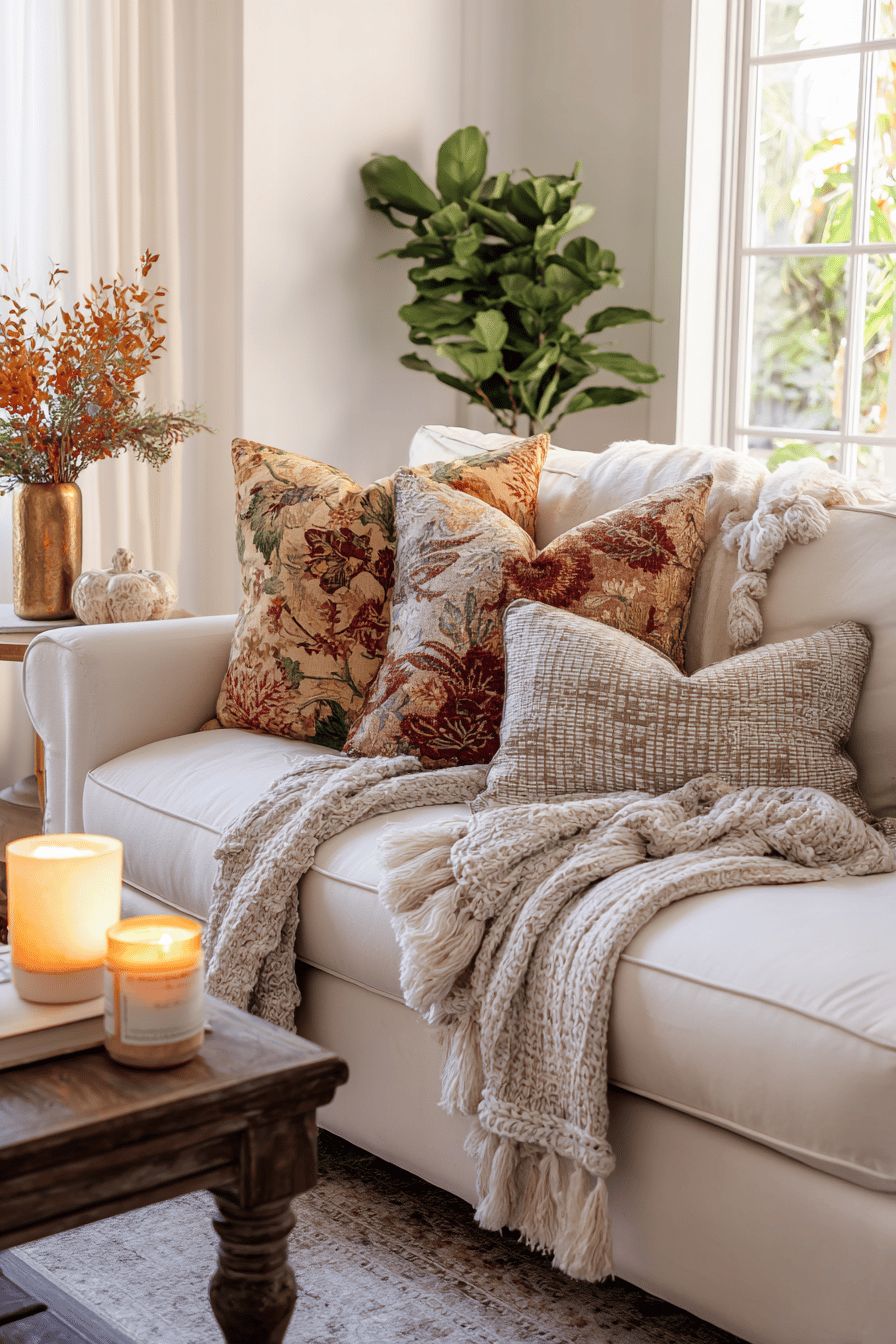 Swap Pillows for Plush Ones with Autumn Patterns