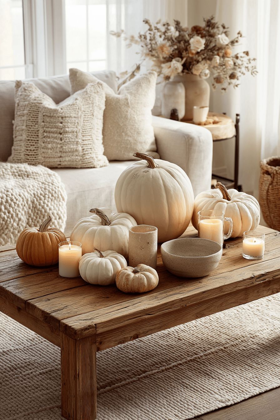 Arrange Pumpkins on the Coffee Table