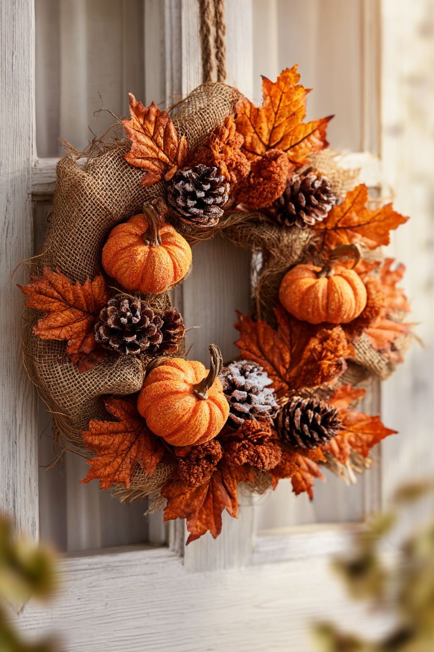 Organize a Rustic Burlap Wreath