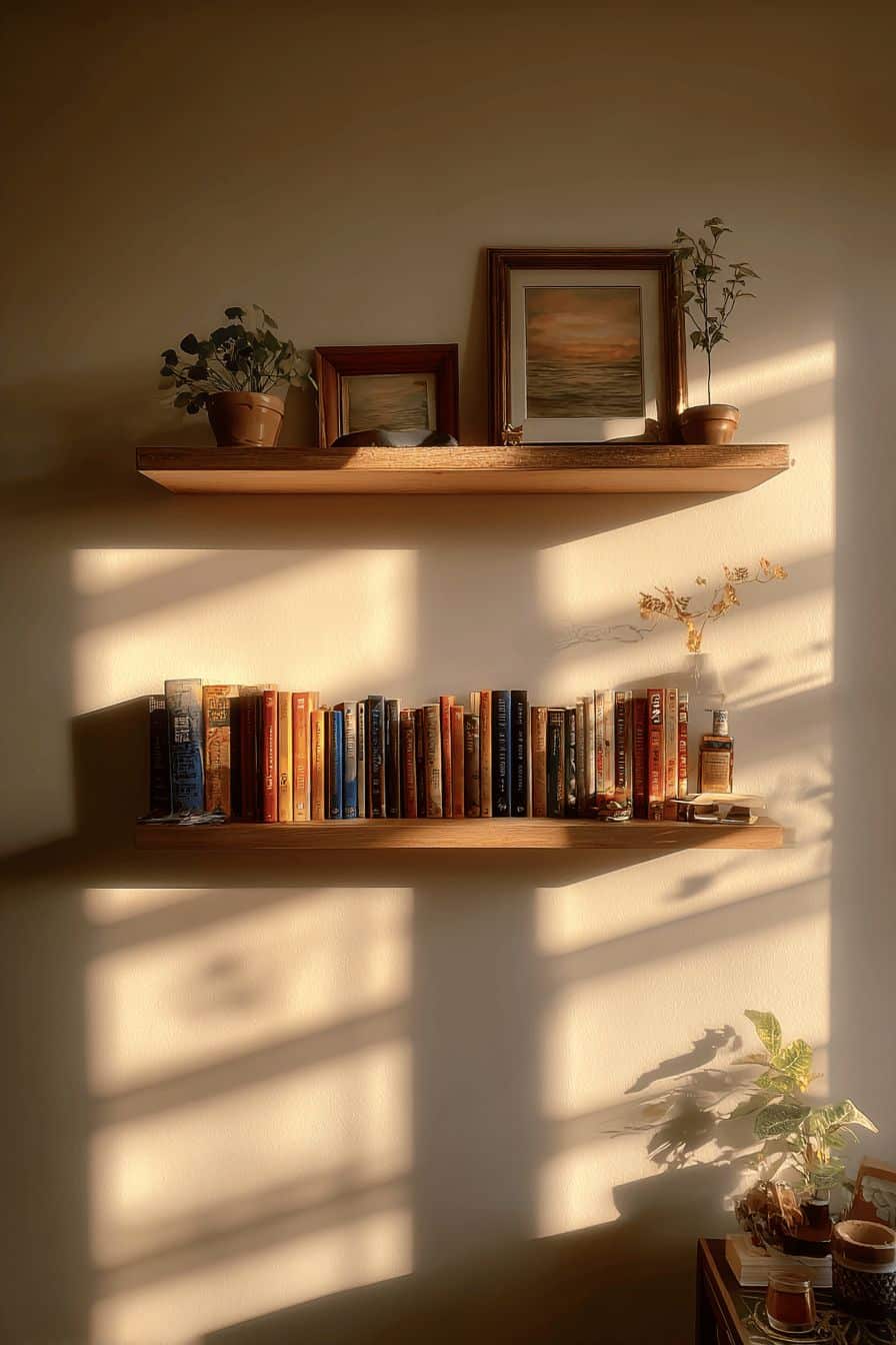 Install Floating Shelves to Display Your Favorite Books