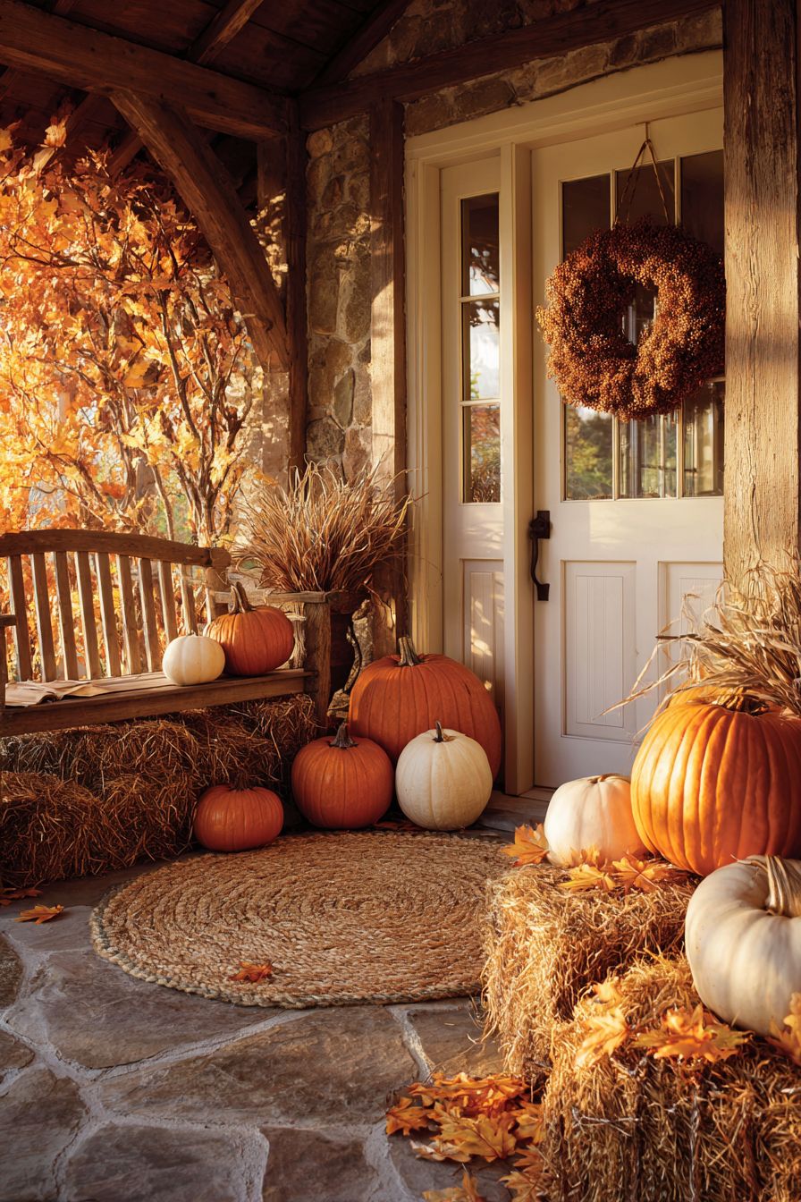 Create an Inviting Entryway with Pumpkins