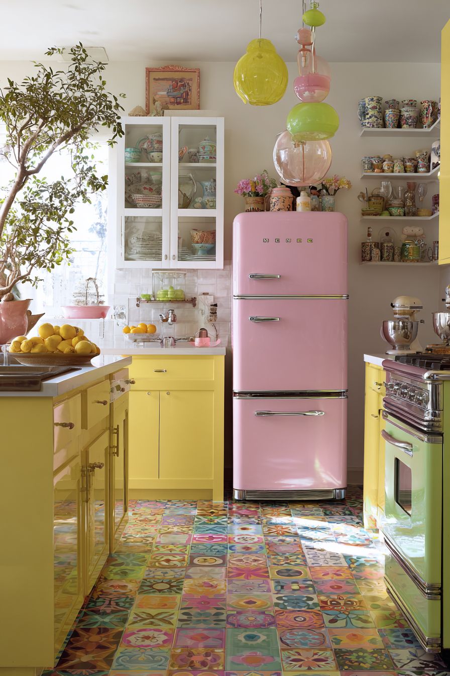 Install Bold Patterned Linoleum
