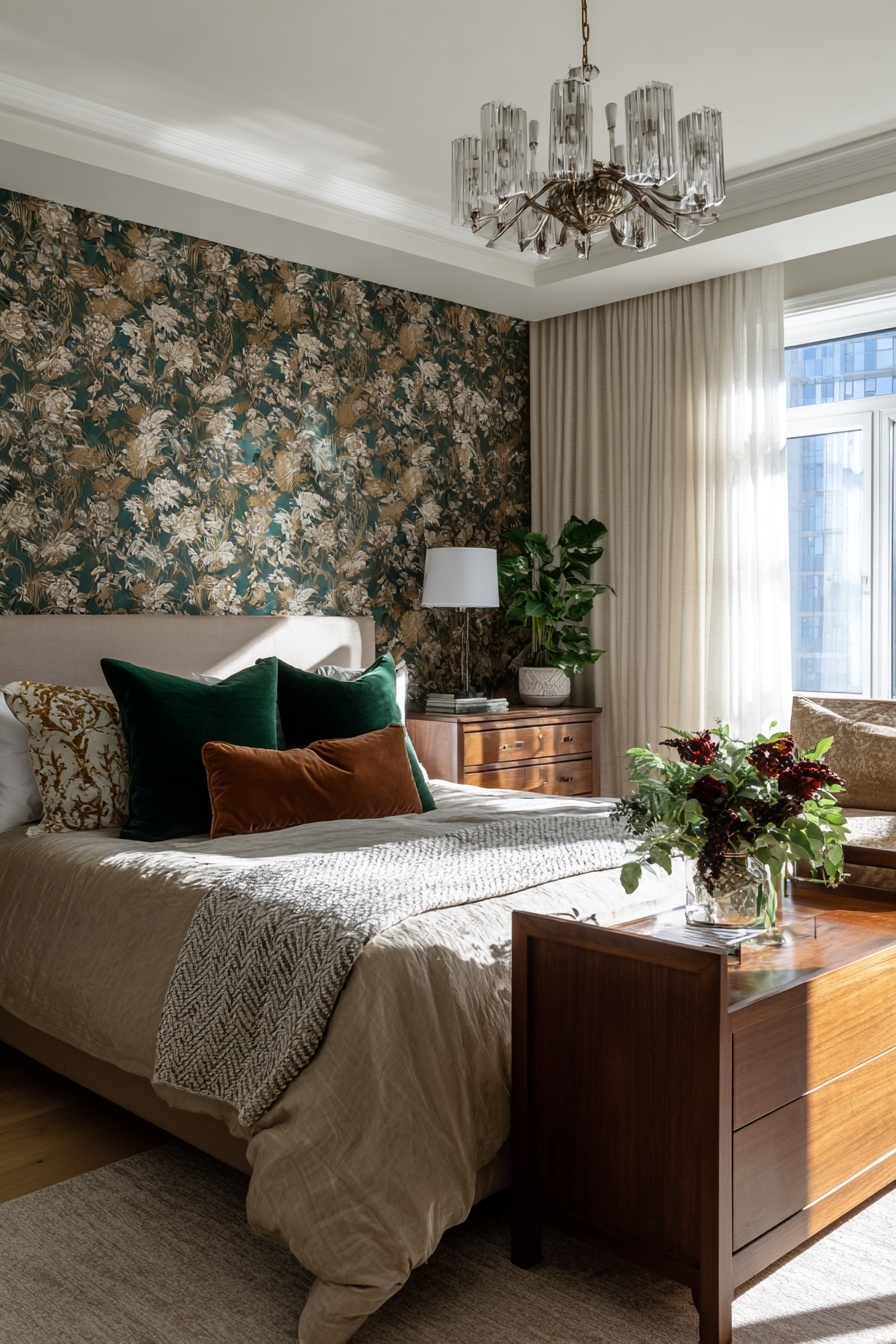 Add a Pop of Bold Wallpaper