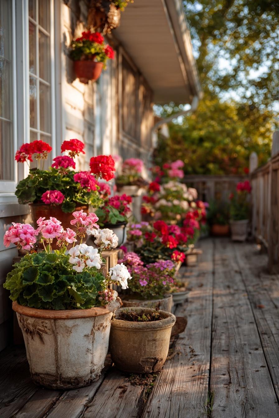 Transform Your Porch with Geraniums