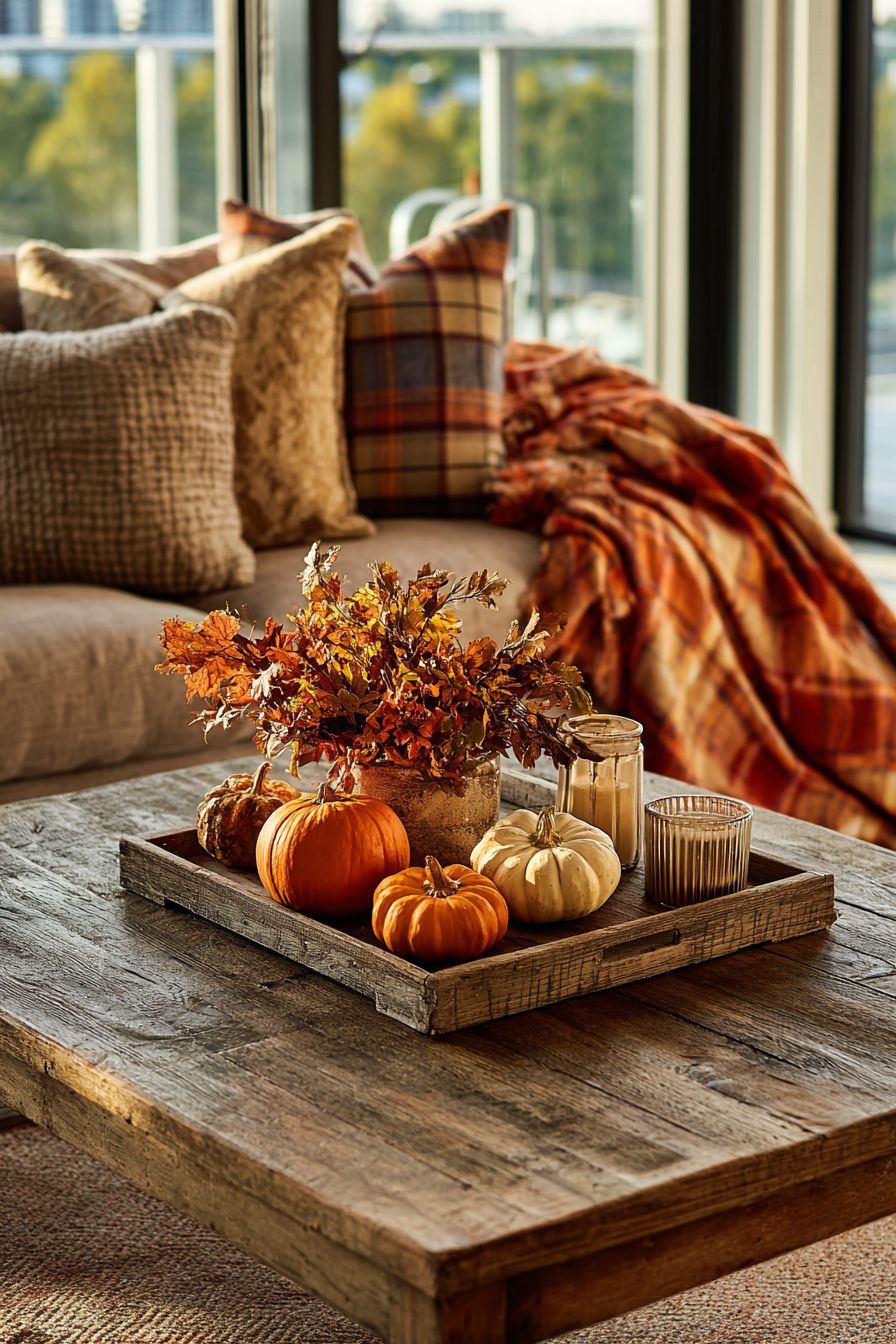 Arrange a Harvest-Inspired Centerpiece on Your Coffee Table