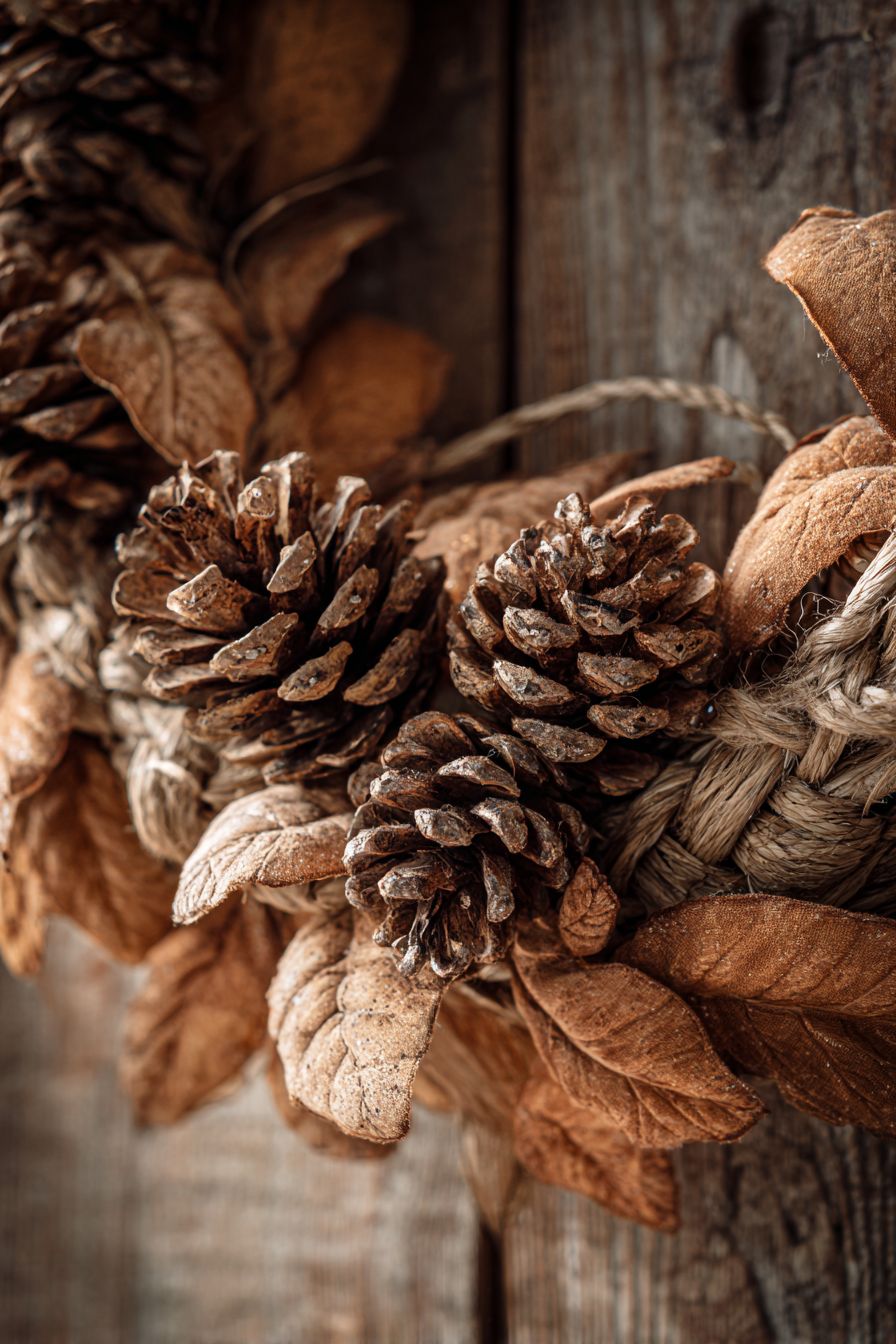 Elegant Pinecone and Twine Circle