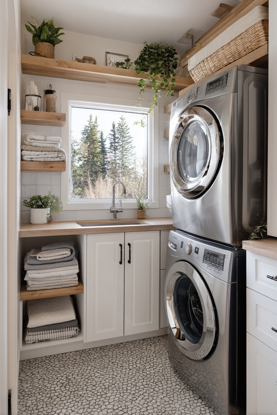 Opt for Stackable Washer and Dryer
