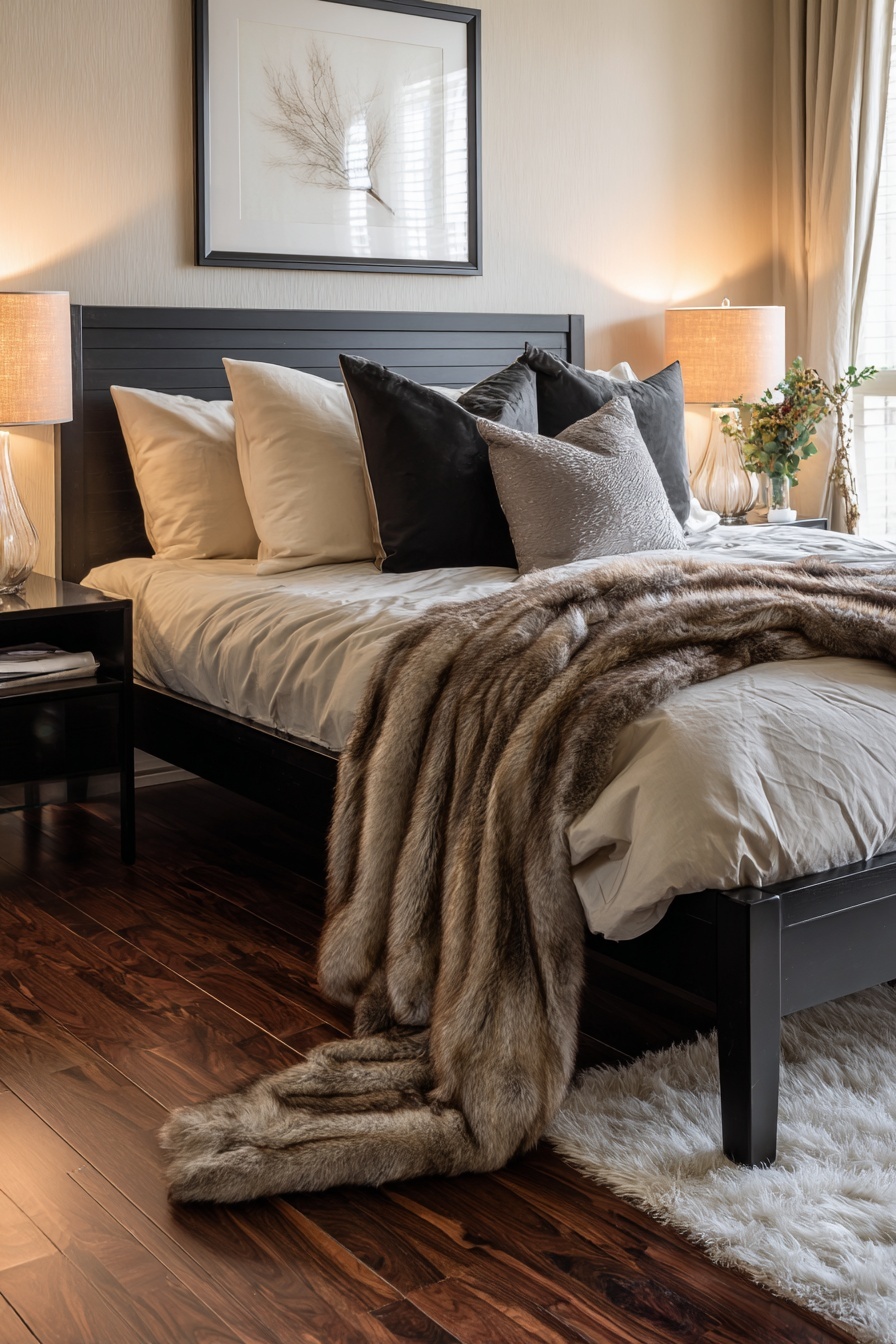 Add Texture with a Faux Fur Throw