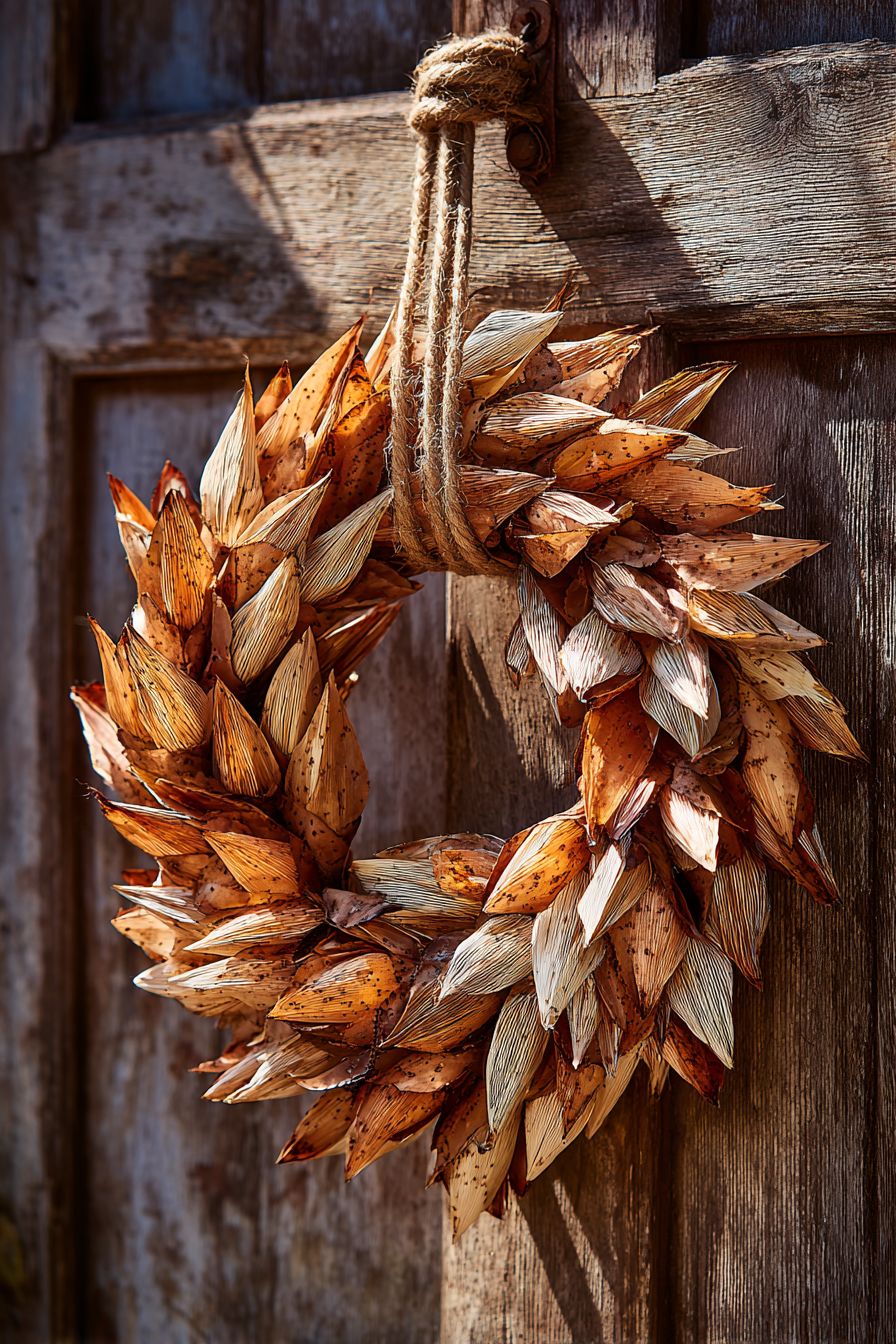 Make a Corn Husk Wreath