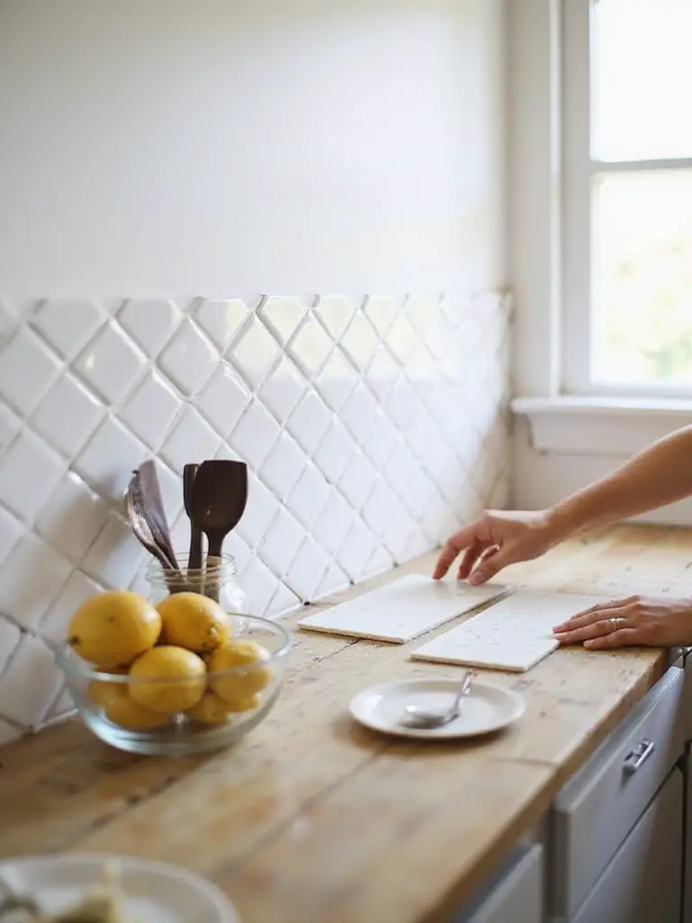 peel and stick backsplash installation