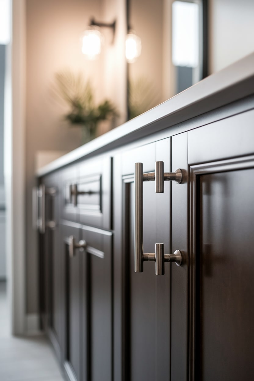 upgrade bathroom cabinet hardware