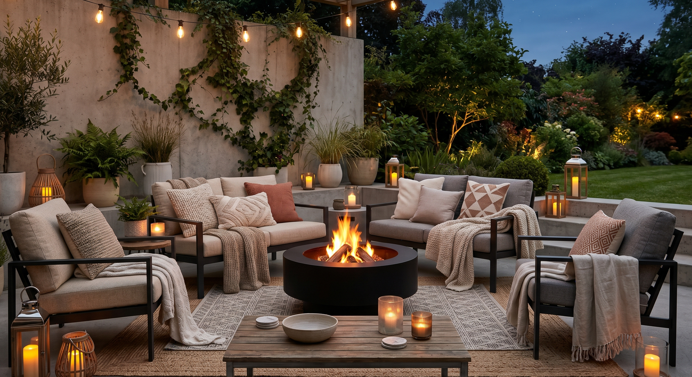 Cozy Outdoor Fire Pit Area Ideas