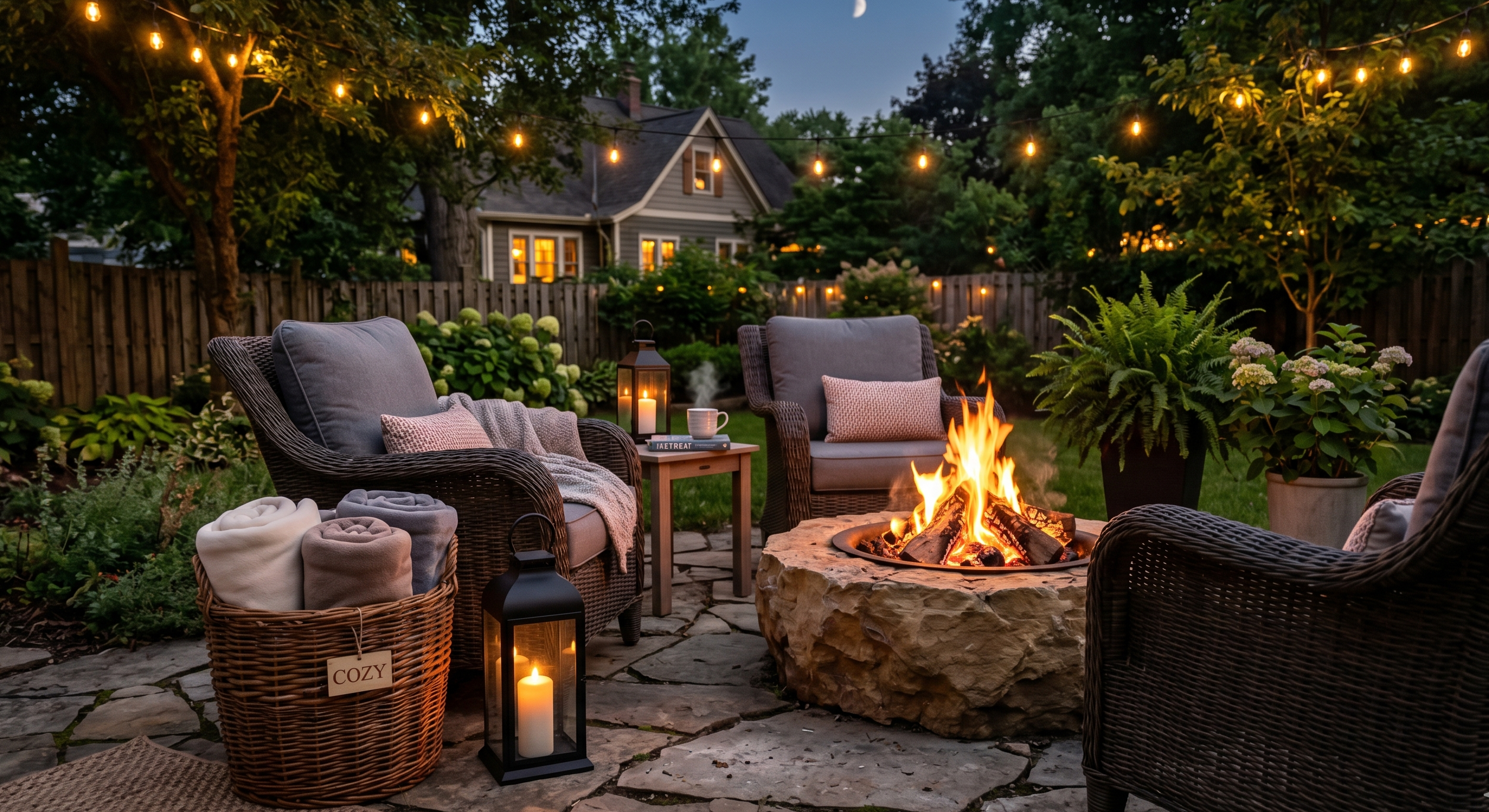 Cozy Outdoor Fire Pit Area Ideas