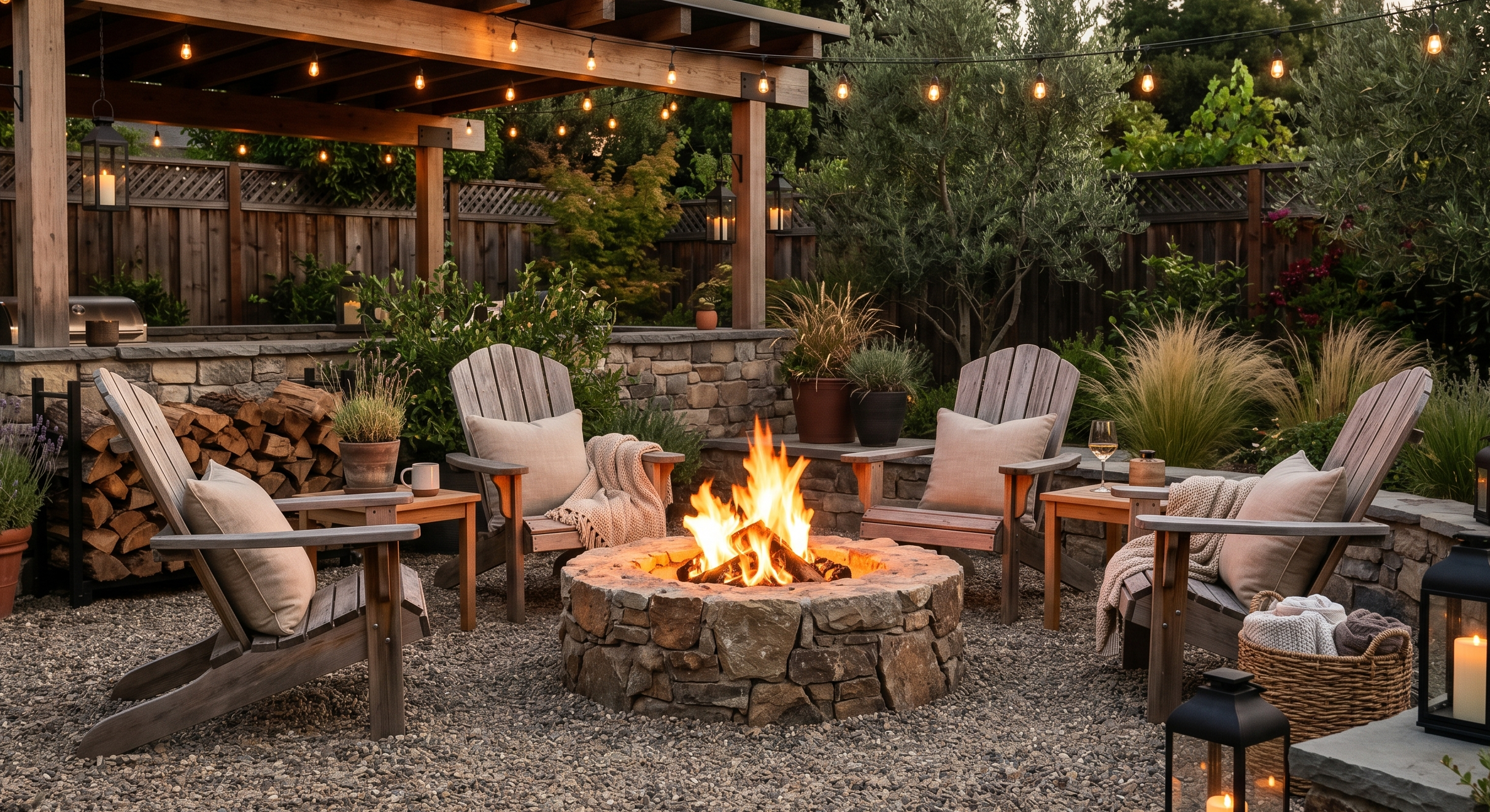 Cozy Outdoor Fire Pit Area Ideas