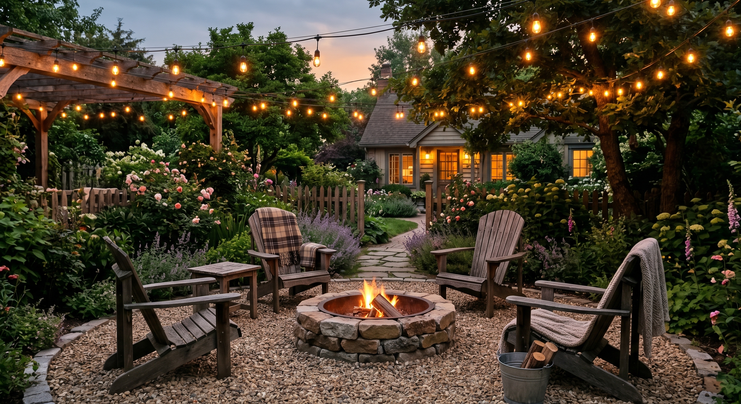 Cozy Outdoor Fire Pit Area Ideas