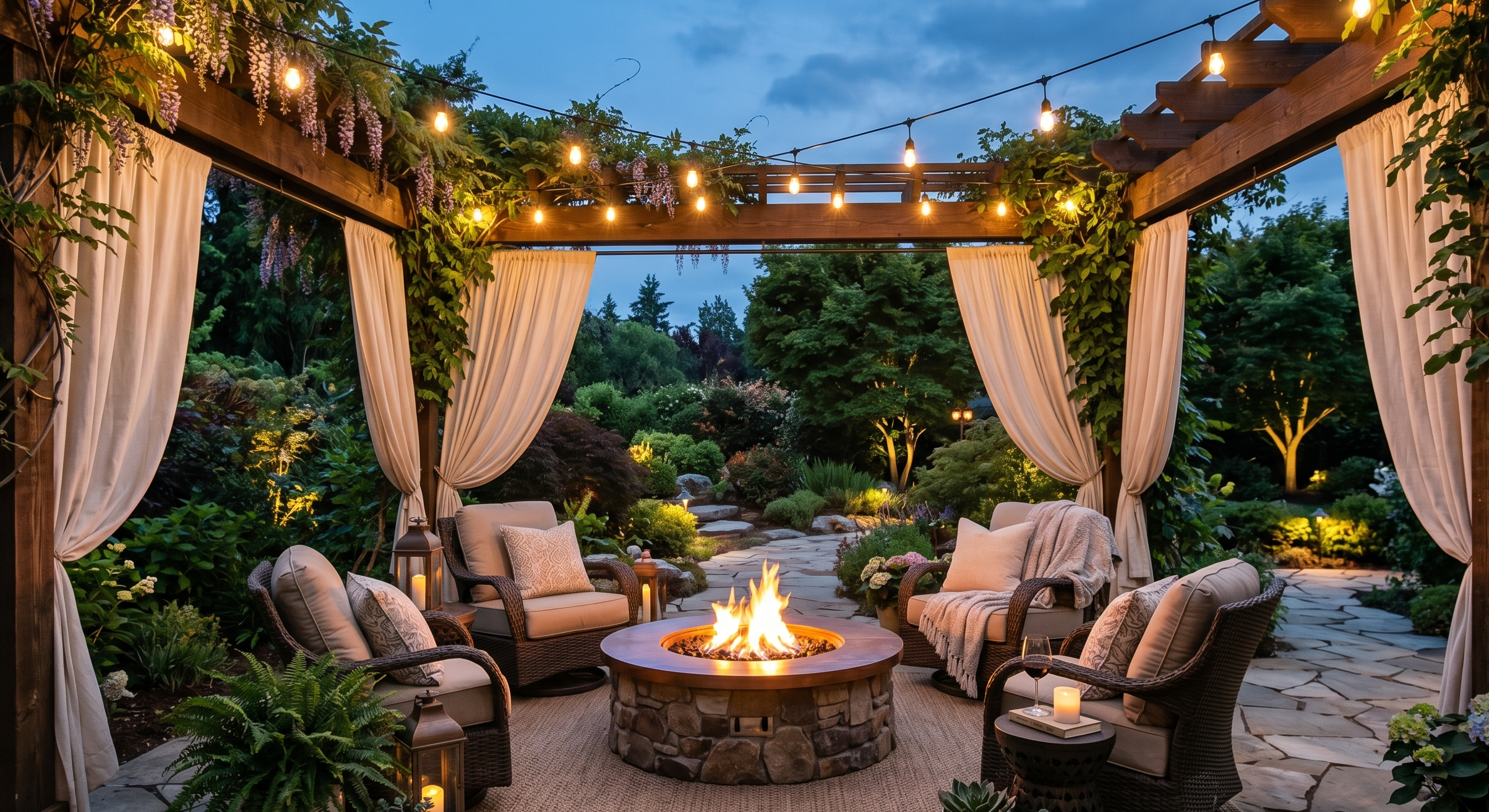 Cozy Outdoor Fire Pit Area Ideas