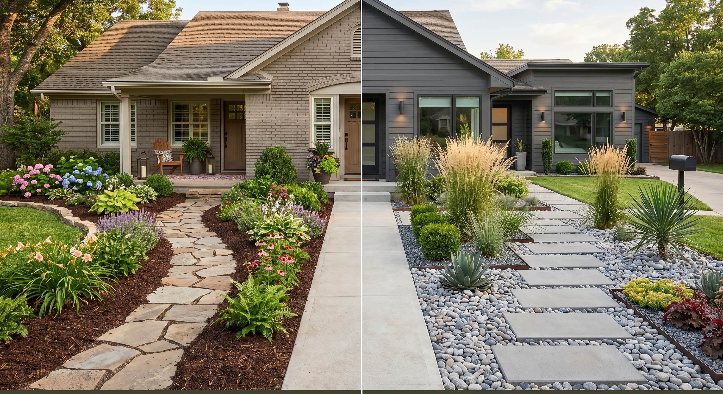 Mulch vs Rock Landscaping