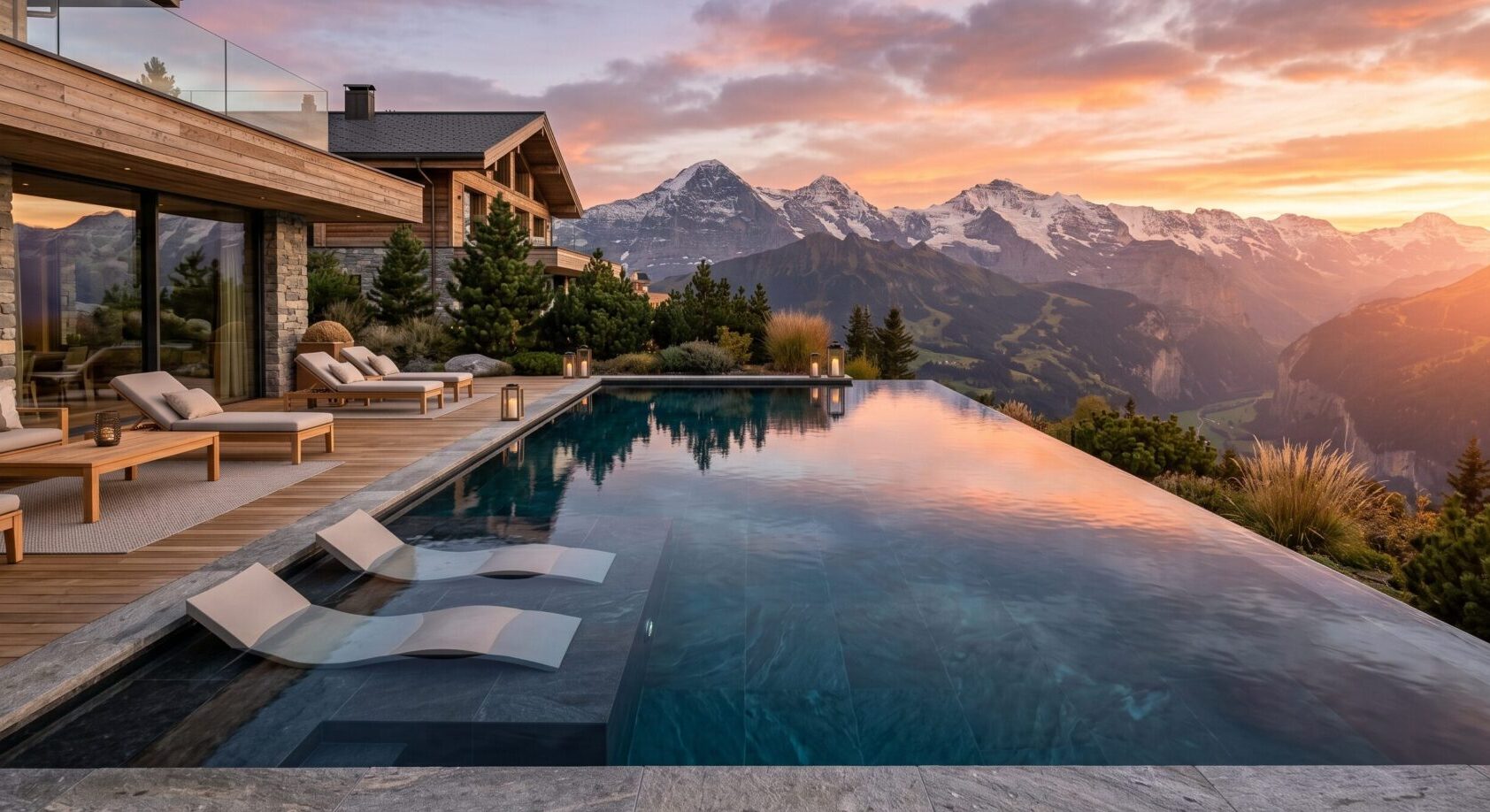 Rectangle Pool With Tanning Ledge