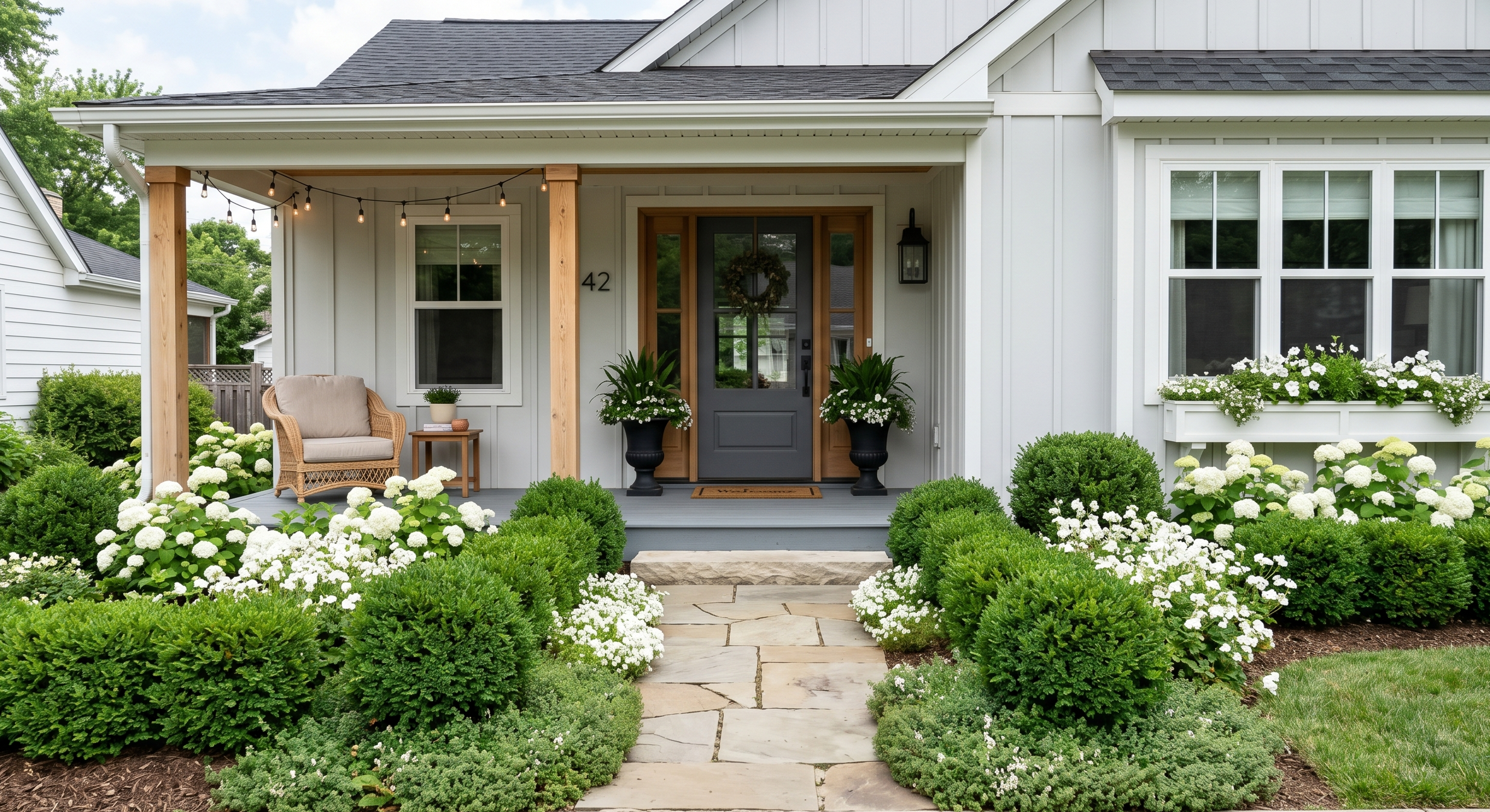 Small Front Yard Landscaping Around Porch