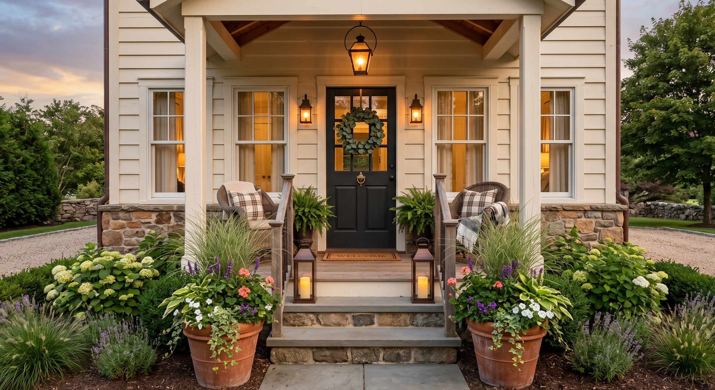 Small Front Yard Landscaping Around Porch