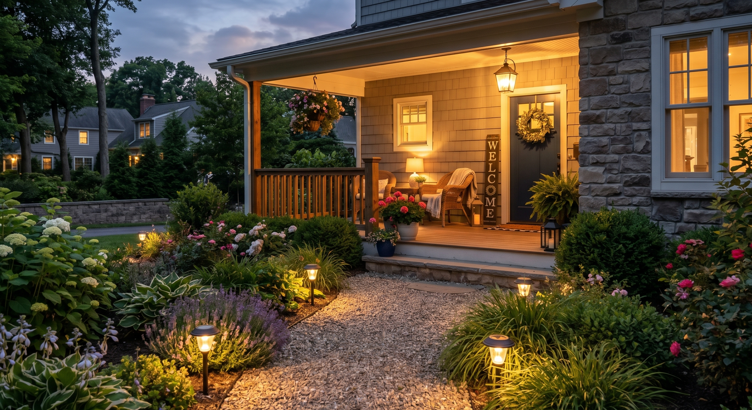 Small Front Yard Landscaping Around Porch