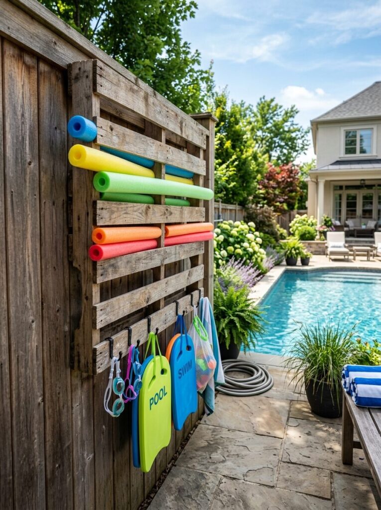DIY Pool Storage Ideas