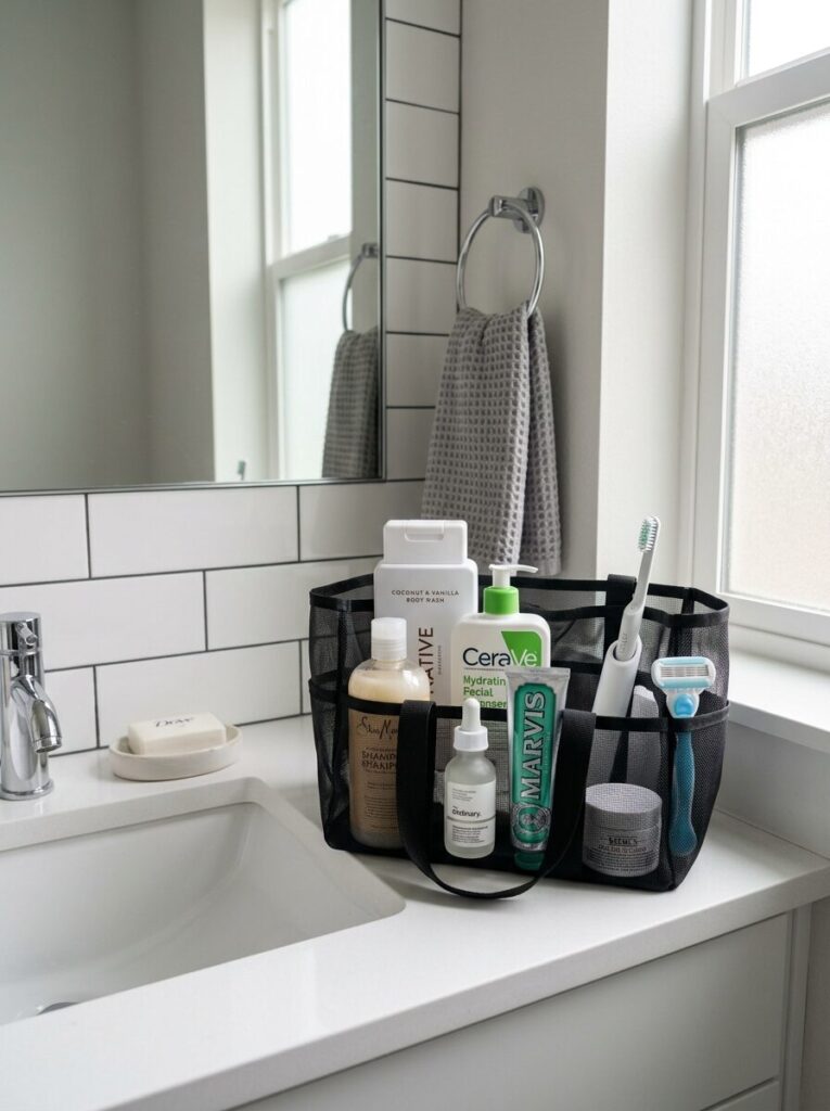 Dorm Bathroom Organization