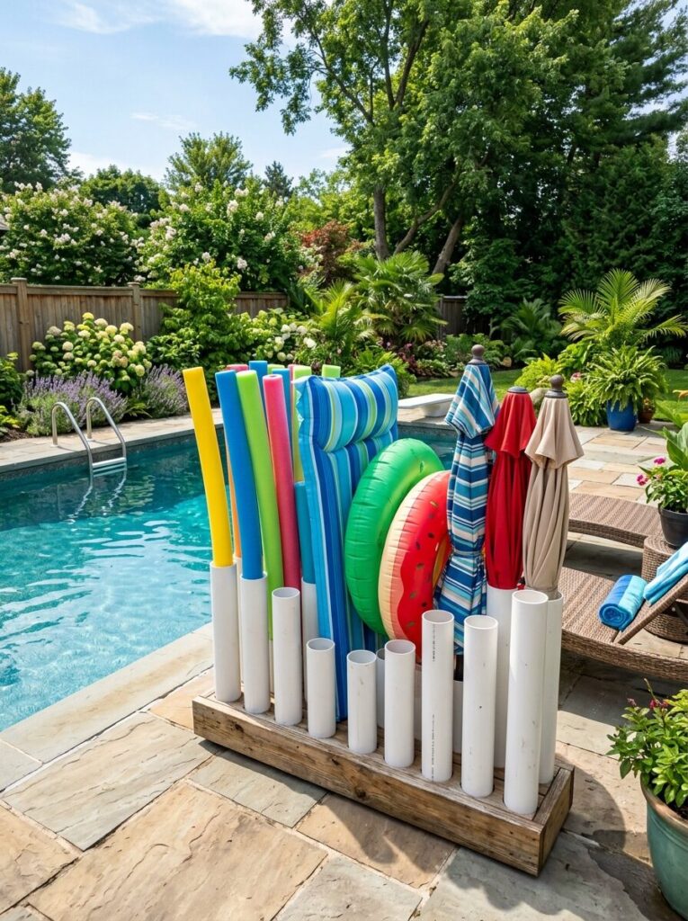 DIY Pool Storage Ideas