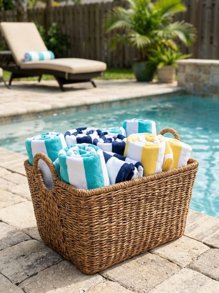 Pool Towel Storage Ideas