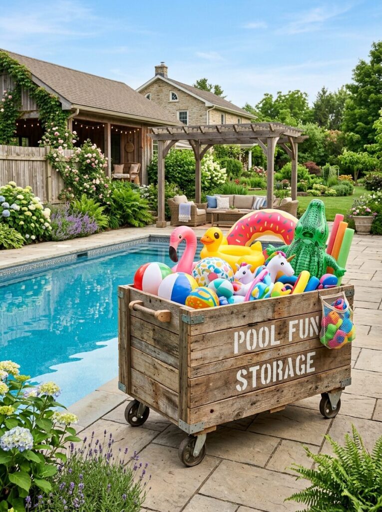 DIY Pool Storage Ideas