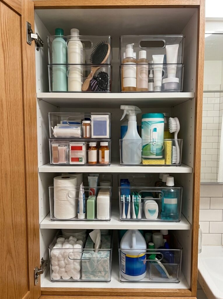 Dorm Bathroom Organization