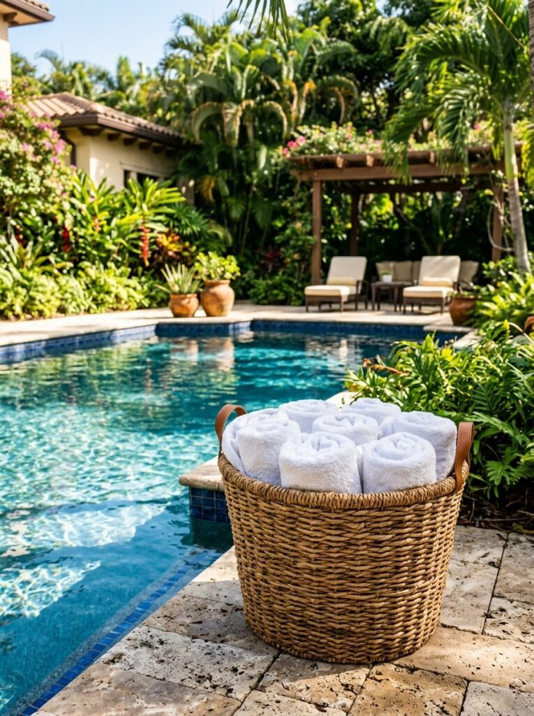 Pool Towel Storage Ideas