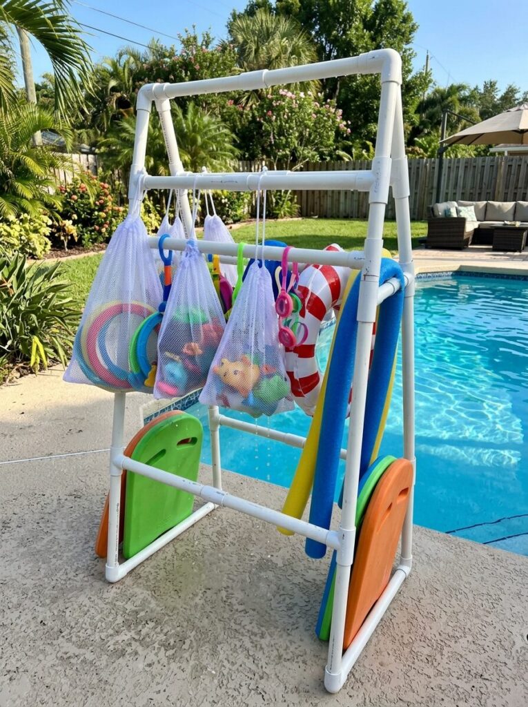 DIY Pool Storage Ideas