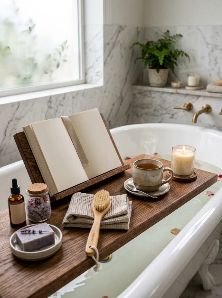DIY Bathtub Tray Ideas