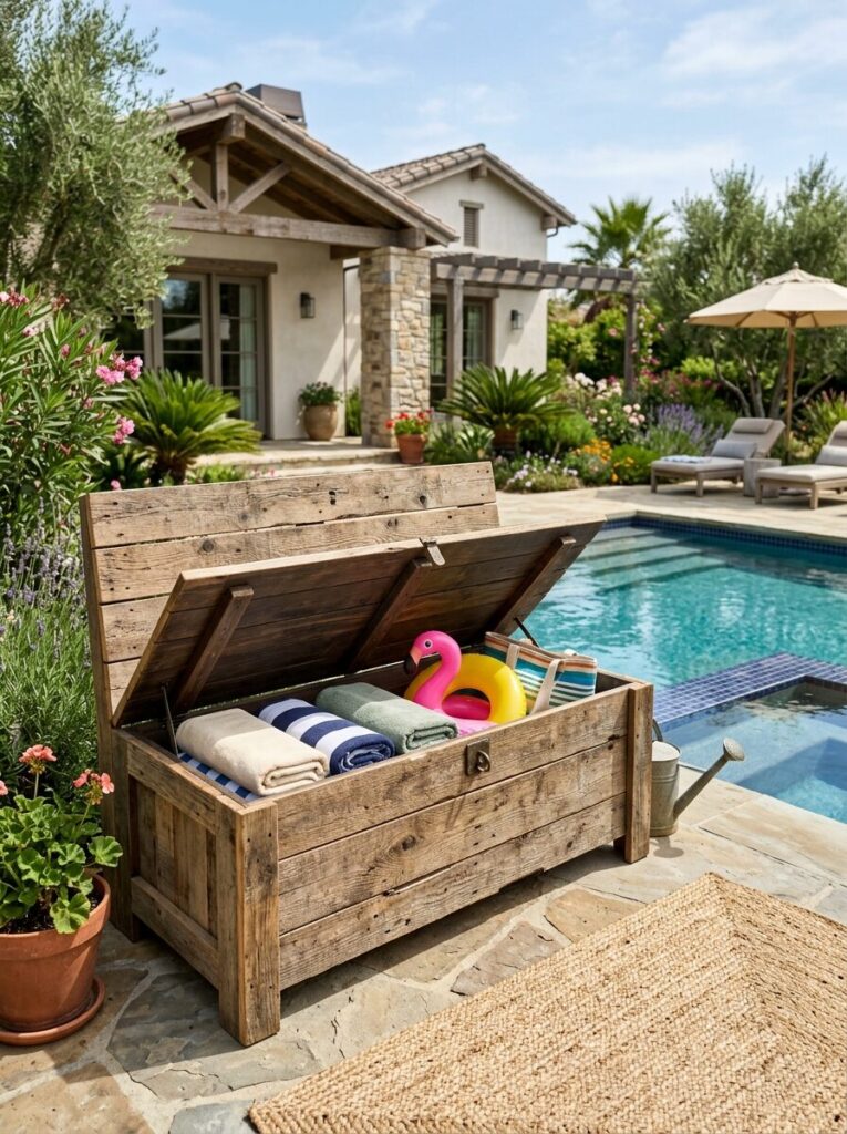 DIY Pool Storage Ideas