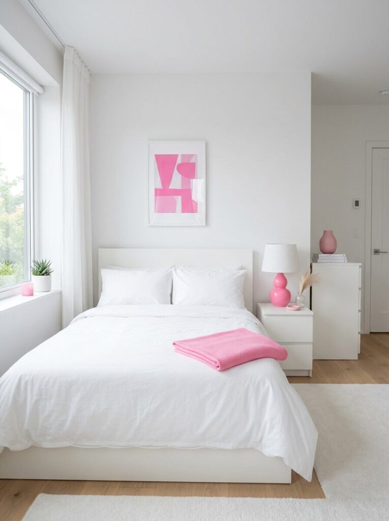 Ultimate Pink and White Room