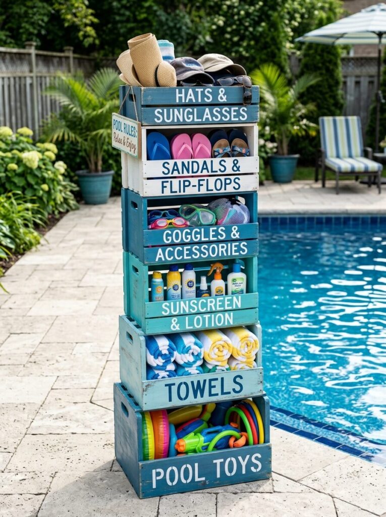 DIY Pool Storage Ideas