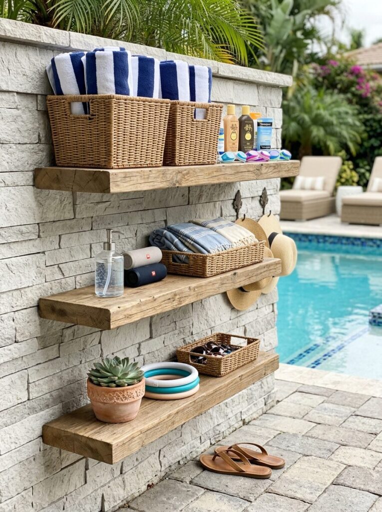 Pool Towel Storage Ideas