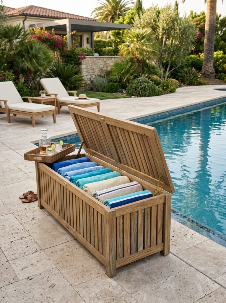 Pool Towel Storage Ideas